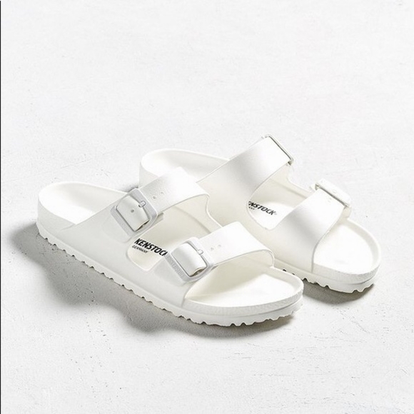 all white birkenstocks women's